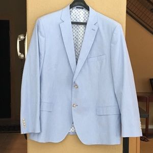 Men’s Seersucker Sport Coat 50L John Bartlett EUC